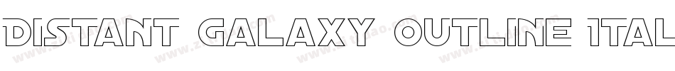 Distant Galaxy Outline Italic字体转换